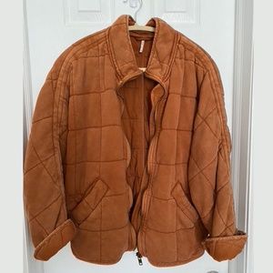 Free People Quilted Dolman Jacket Myrrh Sz XS